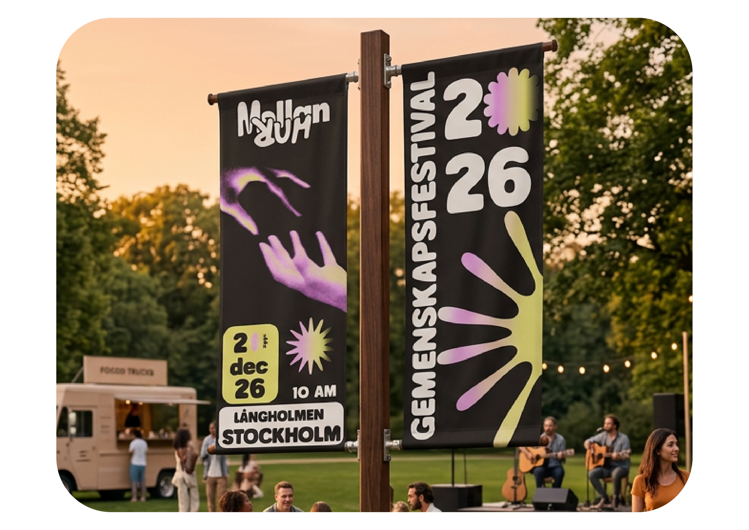Mellanrum - brand identity for a community festival